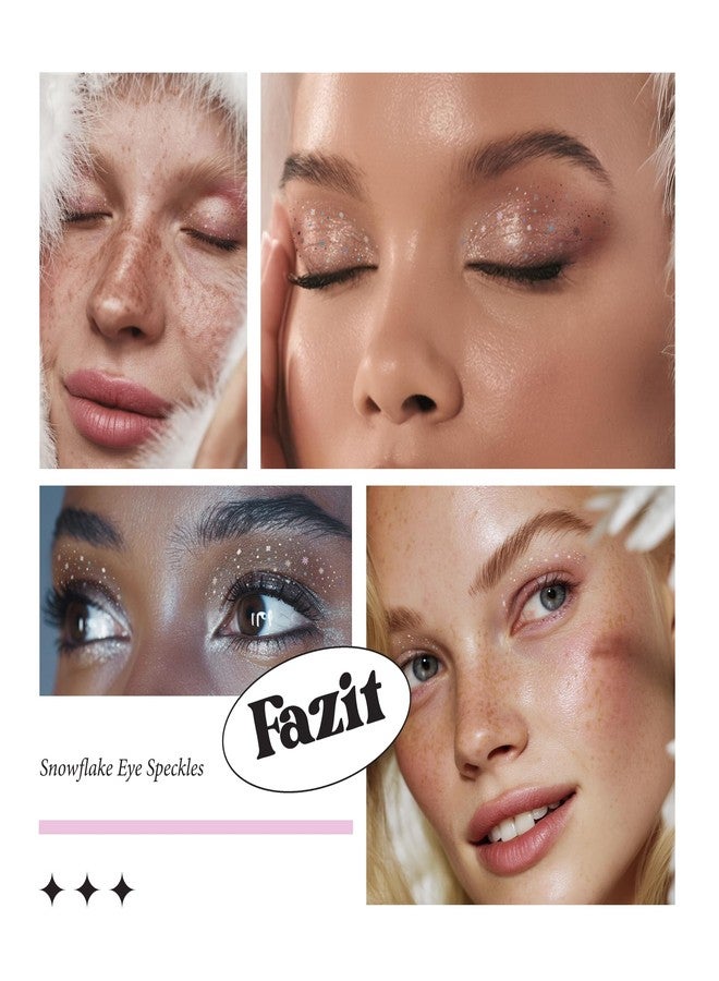 Fazit Makeup Patches - Snowflake Eye Speckles - Glow Up Make-Up Patches - Cute Glitter Makeup Accessories for Women - Cosmetic Glitter for Face - Image 5